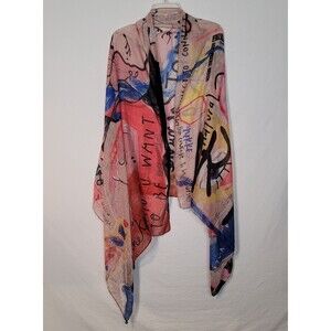 Anekke Scarf Multicolor Creativity Photography Art to Wear Wrap 35x74 Rectangle